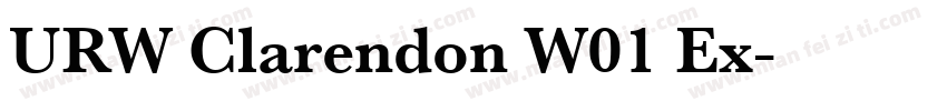 URW Clarendon W01 Ex字体转换
